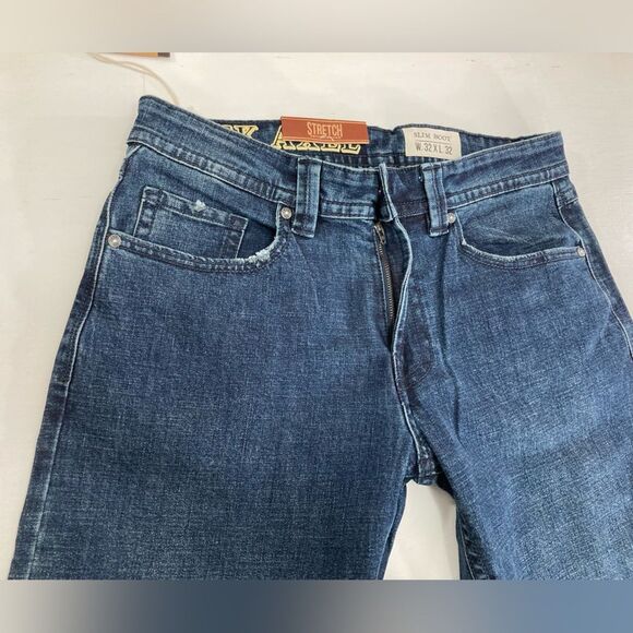 T.K. Axel Jeans Men’s 32x32 Blue Denim Slim Bootcut Stretch Flap Pocket Casual - Picture 4 of 12